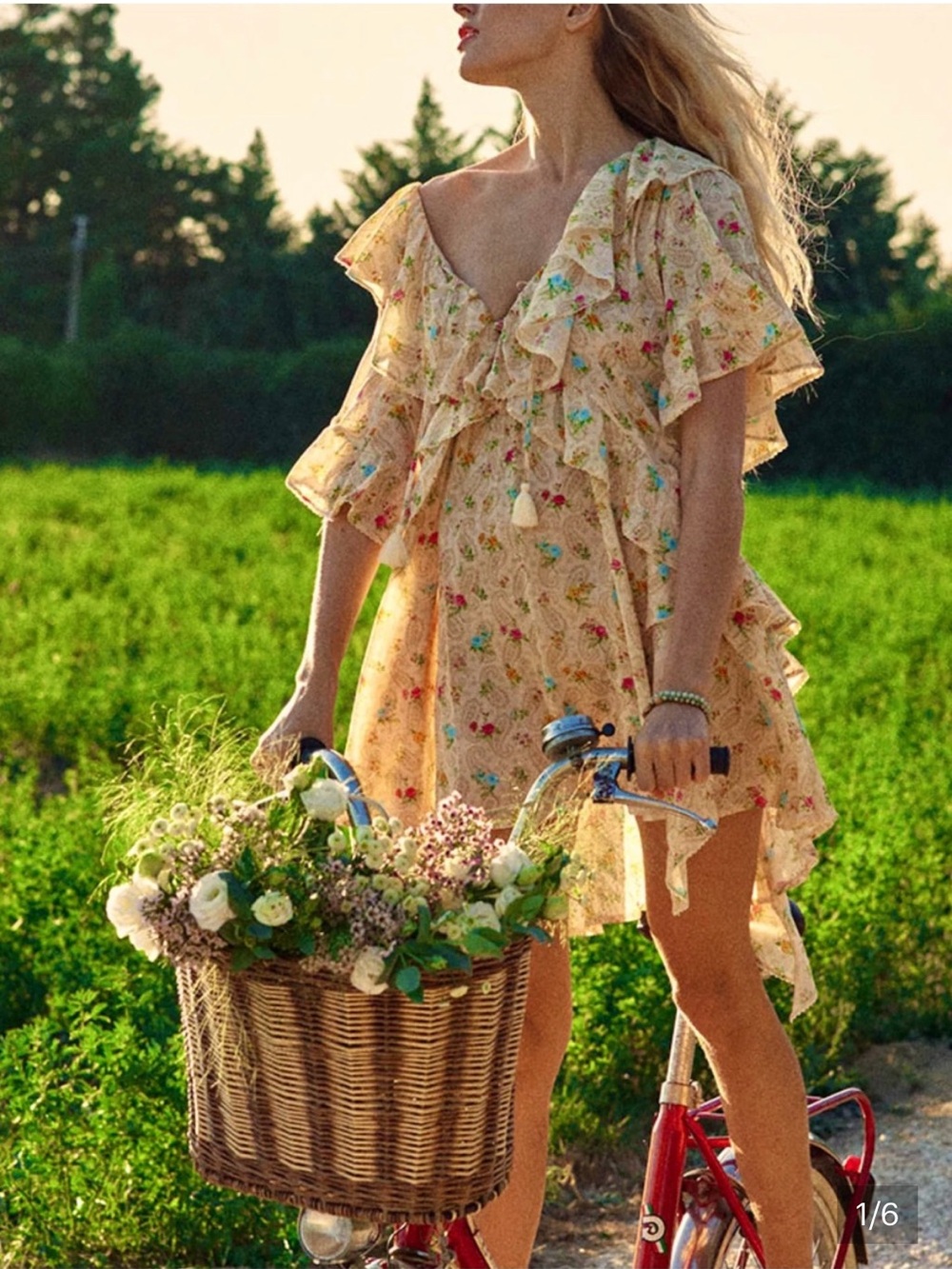 ⭐️💲Drop⏱️ Spell Fleur Flutter Sleeve Mini Dress - Macaroon